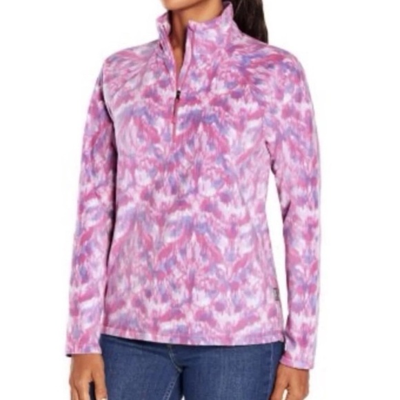 NWT EDDIE BAUER Polar Fleece Quarter Zip Long Sleeve Pullover Size Large - Picture 2 of 5